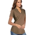 thumbnail image 2 of CEASIKERY Women's Short Sleeve V Neck Tops Casual Tunic Blouse Loose Shirt, 2 of 5