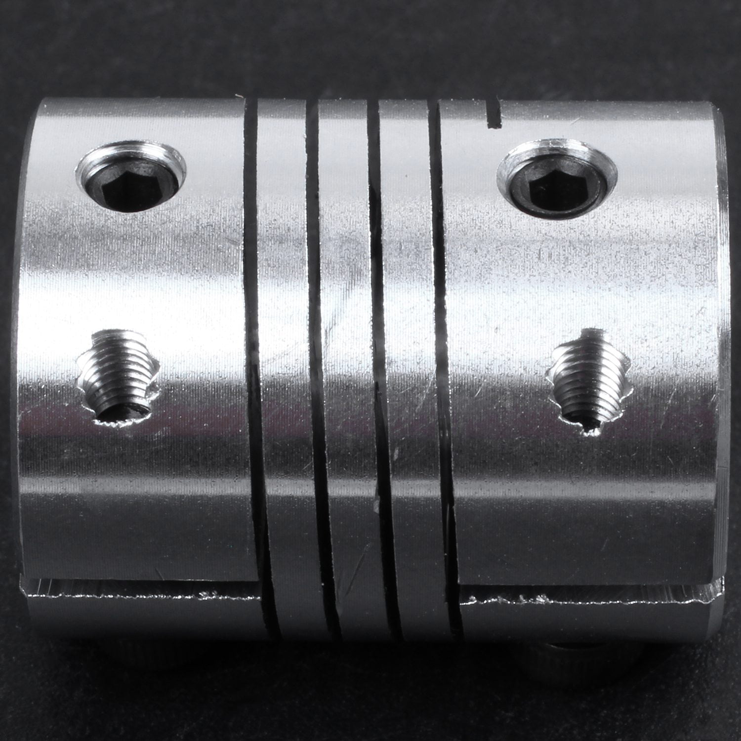 Tulead CNC Motor Couping 6 x 6mm Dia Aluminum Silver Shaft Stepper Coupler Pack of 2 with Wrench 