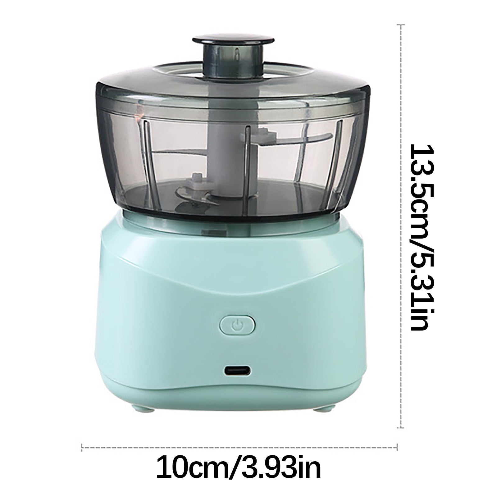 Food Processors Meat Grinder, 3.9x5.3inch Mini Electric Chopper, 1200mAh Large Capacity Battery, Strong Power, Multi-Purpose Food Blender for Minced Garlic, Ginger, Chili , Minced Meat(Blue)