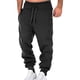 thumbnail image 1 of Pantalones de chándal para hombre, color sólido, casual, con cordón, cintura elástica, deportes, fitness, atletismo, pantalones con bolsillos, 1 of 2