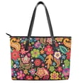 thumbnail image 2 of ZUXONGSY Abstract Floral Print Top Handle Bag for Women Practicality Travel Purse Portable Satchel Handbags with Zip Compartments for Work Dating, 2 of 6