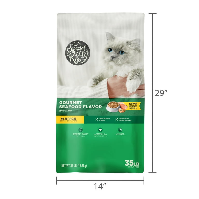 Special Kitty Seafood Blend Dry Cat Food 35 lb Bag with Crab