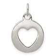 thumbnail image 1 of FB Jewels Sterling Silver Polished Circle w/Heart Charm, 1 of 4