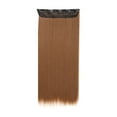thumbnail image 1 of 23.6 Inch Hair Extension Straight Clip in Synthetic Hair Extensions with 5 Clips Per Hairpiece for Women Girls, 1 of 6