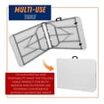 thumbnail image 7 of 8ft Folding Table - Heavy Duty Portable Plastic Table w/Handle & Lock, 7 of 7