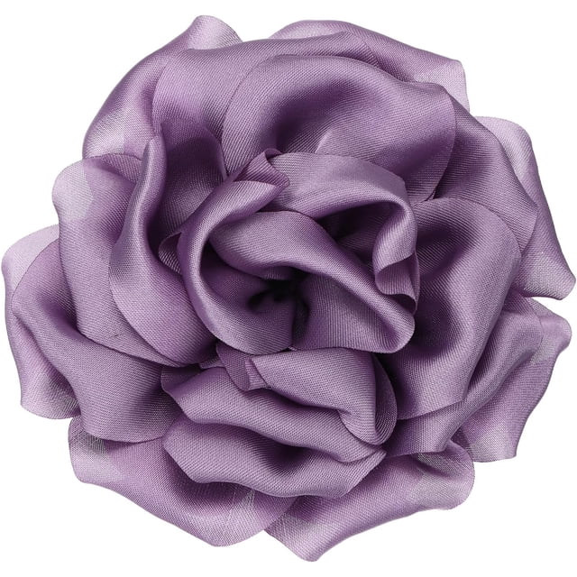 Silk Satin Flower Brooch Pin, Large Peony Floral Lapel Pin