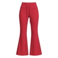 thumbnail image 5 of Sentuca Womens Yoga Sweatpants Soft Drawstring Bootcut Pants High Waisted Fashion Workout Trousers Red M, 5 of 8