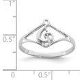 thumbnail image 3 of 925 Sterling Silver Music Note Ring Drama/music, 3 of 7
