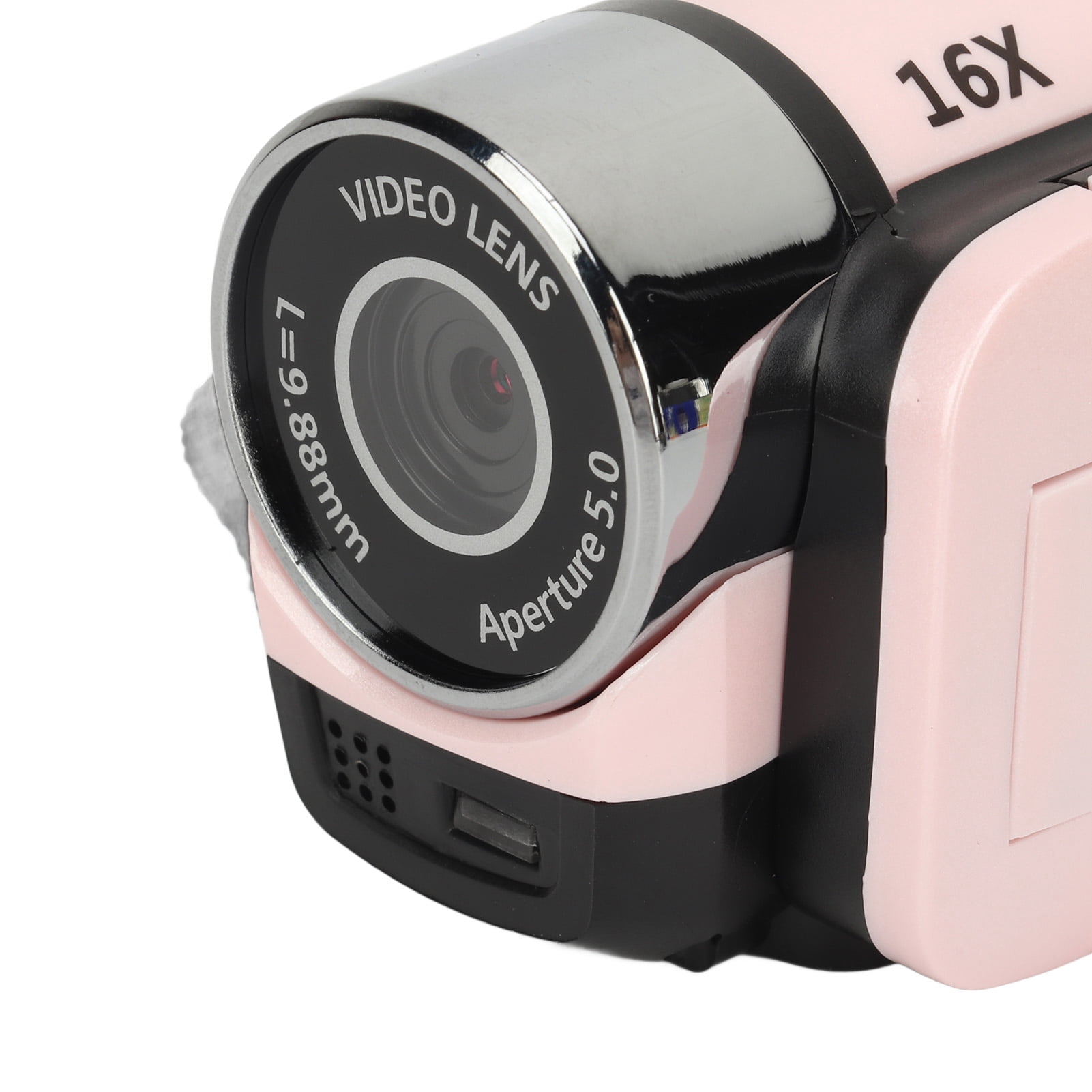 Digital Camera,Digital Camera 2.4 Inch Rotatable Screen Camcorder 16X Zoom HD Video Recorder with Fill Light, Anti Shake,Portable Video Recorder for Boys Girls D90 1080P 16MP (Pink)