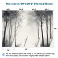 thumbnail image 3 of Peel and Stick Wallpaper Canvas Vintage Forest Woodland Mural Gray Old Wall Tree Trees Branches Leaves Modern Art Wall Mural Decor Self Adhesive and Removable 69in x 98in, 3 of 8