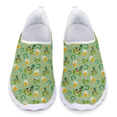 St. Patrick s Day Lucky Hat Brand Design Loafers Outdoor Lightweight Breathable Ladies Flat Shoes Non-slip Soft Slip On Footwear
