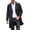 Gray, variant on Mens Trench Coat Double Breasted Notched Lapel Windproof Long Sleeve Mid Length Overcoat Casual Business Lightweight Outerwear
