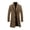 Bronze, variant on Kilaqueen Women's Longline Notched Lapel Coat, Classic Button Down Overcoat for Office, Commute and Weekend Outfits
