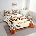 thumbnail image 3 of Manfei Halloween Witch Bedding Comforter Set 7-Piece,Spooky Pumpkin Bats King Bedding Sets,Broom Parking Bed Sheets For Boys Kids,Luxury Bedroom Decor,Reversible, 3 of 8
