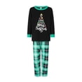 thumbnail image 2 of Miaouyo Christmas Family Pajamas Matching Set Letter Leaf Print Holiday Home Sleepwear Outfits, 2 of 10