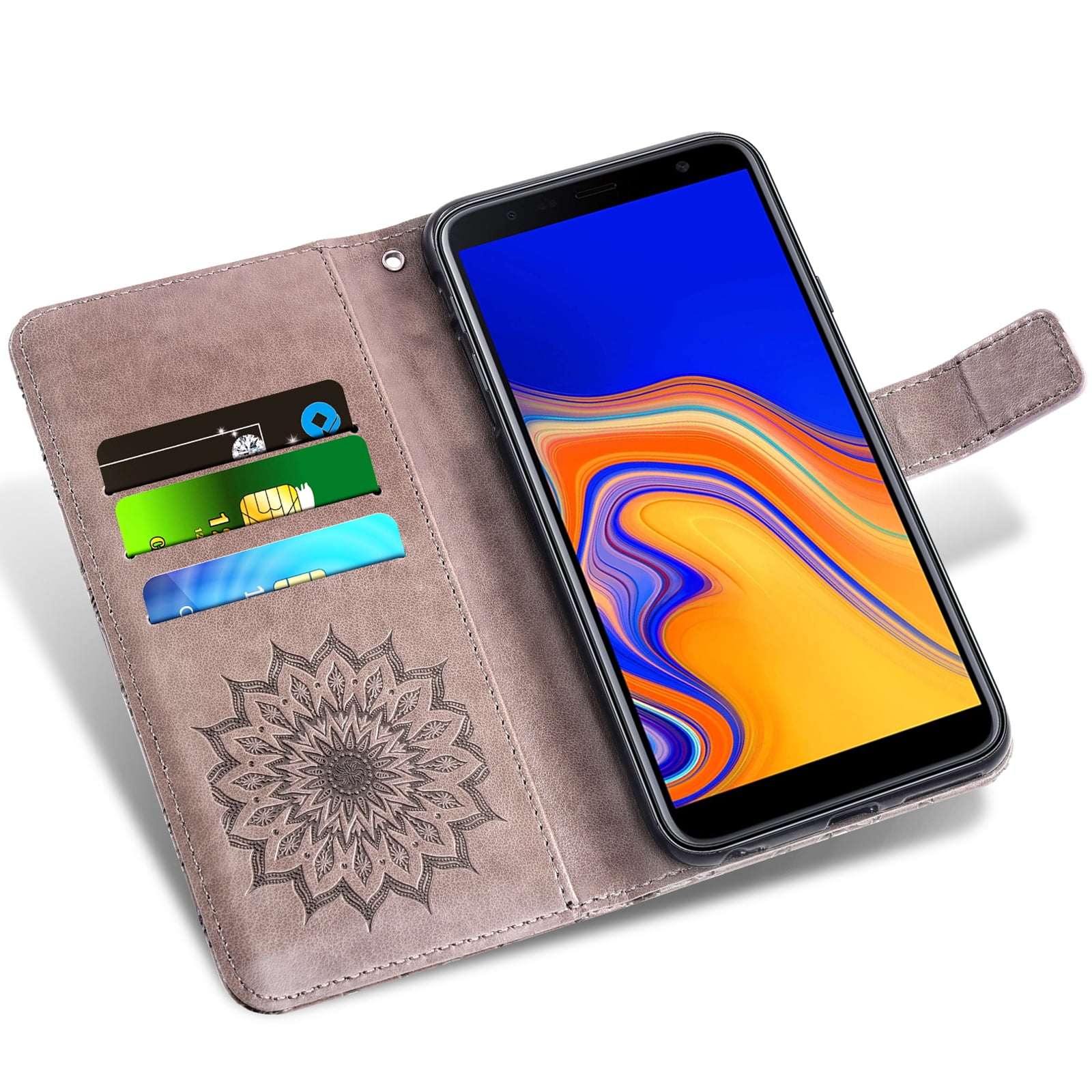Effectief Klassiek Maori Phone Case for Samsung Galaxy J4 Plus 2018 Wallet Cases with Leather Slim  Flip Cover Card Holder Stand Accessories Women Rose Gold - Walmart.com