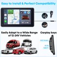 thumbnail image 2 of Carplay for Apple Portable Car Screen: Easy Setup 7 Inch Android Auto - Wireless Car Play Touchscreen with GPS Navigation,Bluetooth, FM,Mirror Link,Siri, 2 of 8
