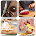 thumbnail image 4 of Kitchen Knife Set, 7PCS Kitchen Knives Set High Carbon Stainless Steel Sharp Knife, Knives Set for Kitchen with Ergonomic Handle-Grey, 4 of 10