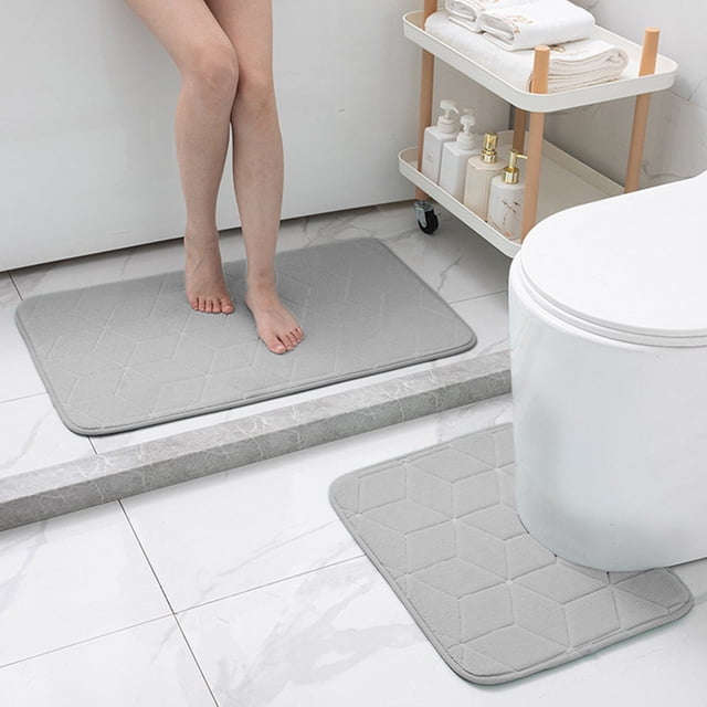 Boovnll Bath Mat, Super Absorbent & Soft Thicken Bath Mats for Bathroom, Non-Slip Quickly Dry for Bathroom, Kitchen, Floor, Pool, Toilet Mat, Bathroom Rugs