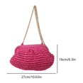 thumbnail image 2 of Bolso Tipo Cartera Tejido Mano Paja Diario Verano para Mujer Color Sólido, 2 of 9