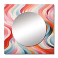 thumbnail image 2 of Designart "Surreal Op Art Spectrum Vibrant and Colorful I" Abstract Square Mirror Wall Decor Transitional - Large Multi-Color Square Bathroom Mirror - Square Printed Wall Mirror Art, 2 of 5