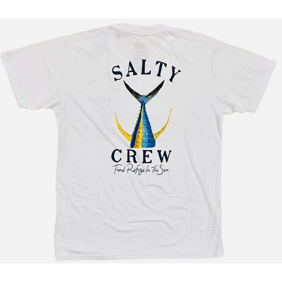 Salty Crew Women's Tailed Boyfriend Relaxed Fit Premium Tee T-Shirt (X-Small, White)