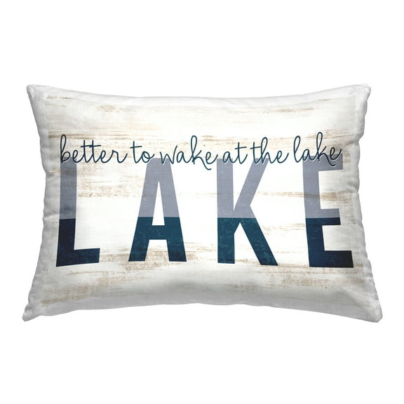 Stupell Industries Wake at Lake Rustic Decorative Printed Throw Pillow Design by Kim Allen.