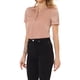 thumbnail image 1 of CAMISAS CASUAL HENLEY PARA MUJER INSPIRAR CHIC, BLUSA DE CUELLO REDONDO PLISADA CON MANGAS ABULLONADAS, ROSA M, 1 of 5