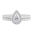thumbnail image 4 of Unique Moments 1 ct Lab Grown Diamond Pear Bridal Set in 14K White Gold (G-H, SI1-SI2), 4 of 13