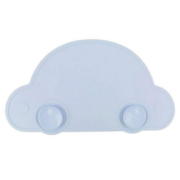 Silicone Anti Skidding Heat Proof Car Shaped Tableware Children Snack Food Mat (Light Blue)