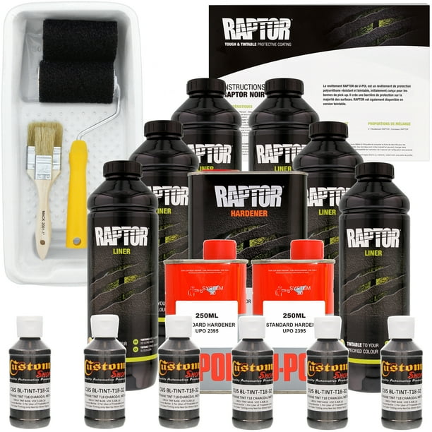 Raptor Charcoal Metallic Urethane Spray-On Truck Bed Liner Roller Kit ...