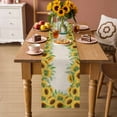 thumbnail image 2 of Summer Sunflowers Table Runner 70 Inches, Botanical Country Flowers Leaves Bed Runner Dresser Scarves Tabletop for Indoor Outdoor Parties/Ceremony/Banquet, 13" x 70", 2 of 9