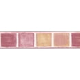 thumbnail image 2 of Brown Red Abstract Wallpaper Border Painted Squares Design, Roll 15' x 5.25'', 2 of 3