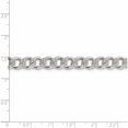 thumbnail image 4 of Sterling Silver 7.5mm Pave Curb Chain (24 X 7.5) Made In Italy qcf200-24, 4 of 5