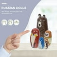 thumbnail image 4 of 5 Pcs Nesting Dolls Adorable Brown Bear Russian Stacking Dolls Collection Toy, 4 of 8