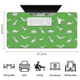 thumbnail image 5 of Long Mouse Pads for Desk,Green Dinosaur Silhouette Pattern Desk Mats on Top Of Desks, Desk Mouse Pad Extra Large with 3mm Non-Slip Base and Stitched Edge for Gaming,Office,Work,Home 47.3"x23.6", 5 of 6