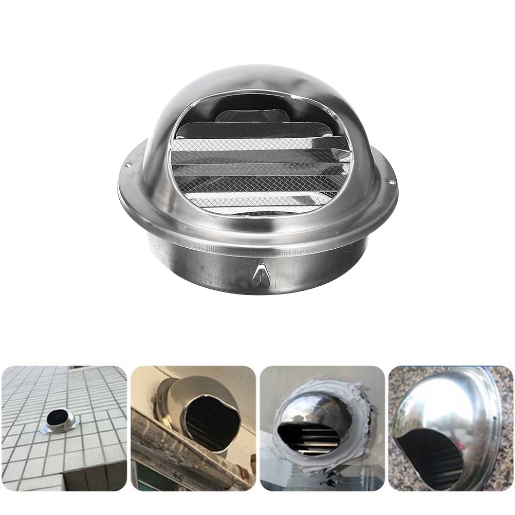 Ducting Air Vent,Stainless Steel Circular Vent Round Rear Spigot Wall