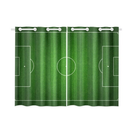 MKHERT Football Field Court Floor Plan Window Curtains Kitchen Curtain Room Bedroom Drapes Curtains 26x39 inch, 2 (Best Floor Covering For Kitchen)