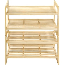 BirdRock Home Free Standing Bamboo Shoe Rack - 4 Tier - Wood - Closets online and Entry