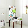 thumbnail image 4 of Dining Chair Back Cover, Water Washing, Disassembly Chair Sleeve Sliding Cover Protective Cover-Cartoon Spaceship Pattern Chair Protectors Seat Covers, 4 of 8