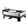 thumbnail image 4 of happimess DSH1004A Palazzo 20.75" Fingerprint-Proof Stainless Steel 2-Tier Dish Drying Rack with Swivel Spout Tray, Stainless Steel/Black, 4 of 12