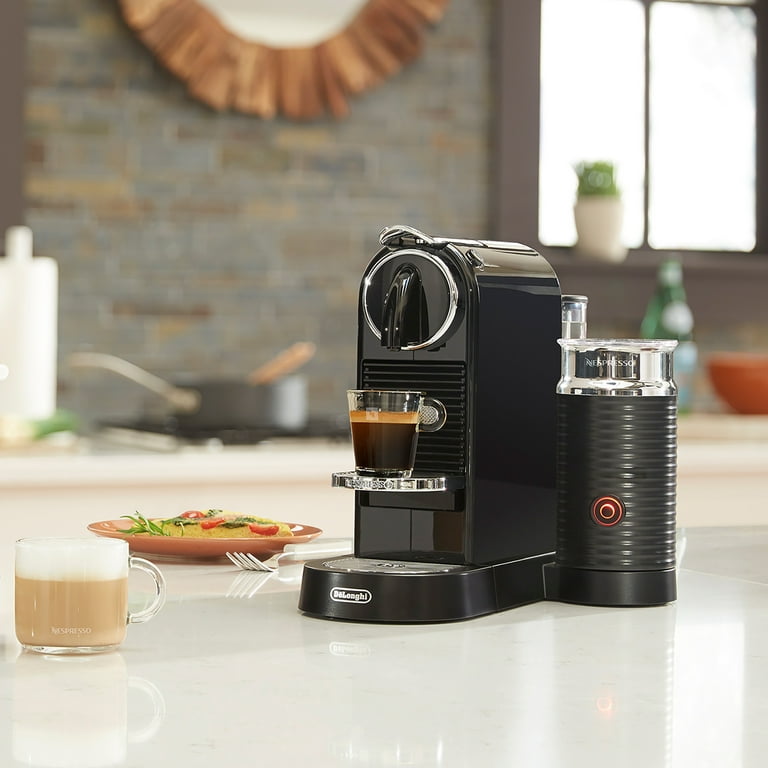 Nespresso CitiZ Coffee and Espresso Machine by De'Longhi with Milk Frother,  Black, 9.3 x 14.6 x 10.9 inches