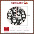thumbnail image 2 of Fotbe Black White Spooky Ghosts Pattern Christmas Tree Skirt, Tree Skirts Plush Christmas Decorations, Christmas Tree Skirts Xmas Decorations Holiday Party Decor-36", 2 of 6