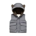thumbnail image 2 of Esaierr Toddler Fleece Vest Jacket Coats for Boys Girls,1-7Y Baby Thickened Warm Sleeveless Fleece Jacket Kids Winter Vest Outwear with Pockets, 2 of 7