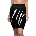 thumbnail image 5 of Effete Feline Claw Marks Scratch Women Pencil Skirt (AOP), 5 of 7