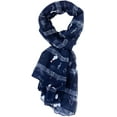 thumbnail image 2 of Wrapables® Lightweight Cats and Musical Notes Long Scarf, Navy, 2 of 5