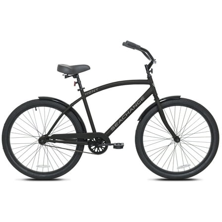 Kent Men's Sea Change 26 inch Cruiser Bicycle, Black with Steel Frame