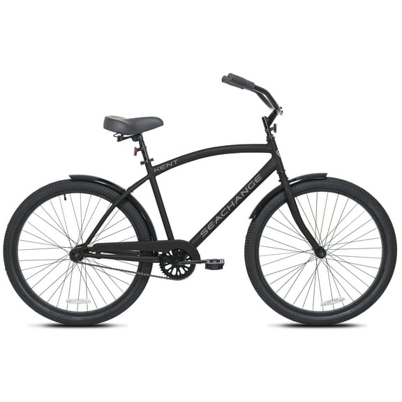 Kent Men's Sea Change 26 inch Cruiser Bicycle, Black with Steel Frame