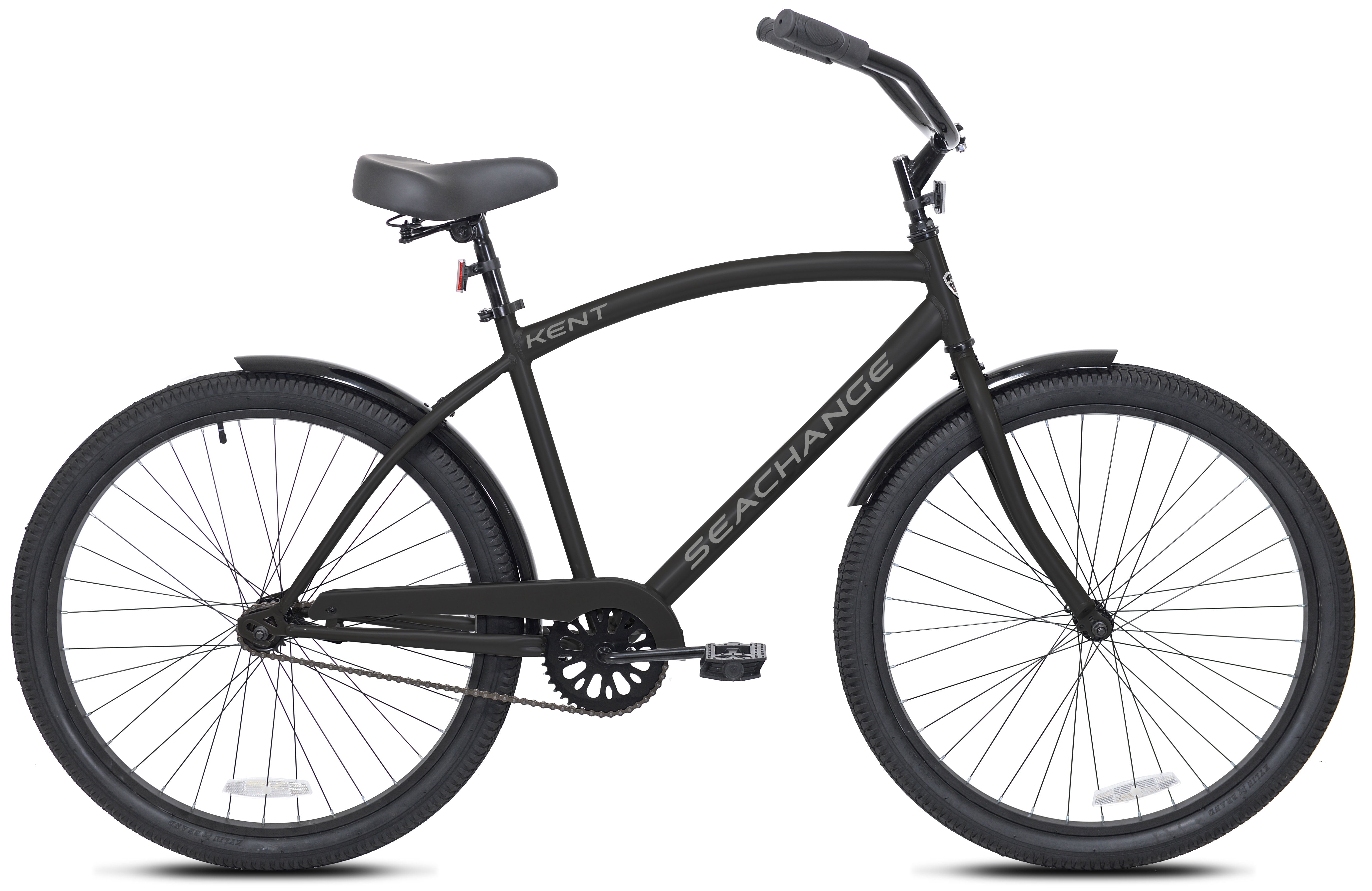 Kent Men's Sea Change 26 inch Cruiser Bicycle, Black with Steel Frame