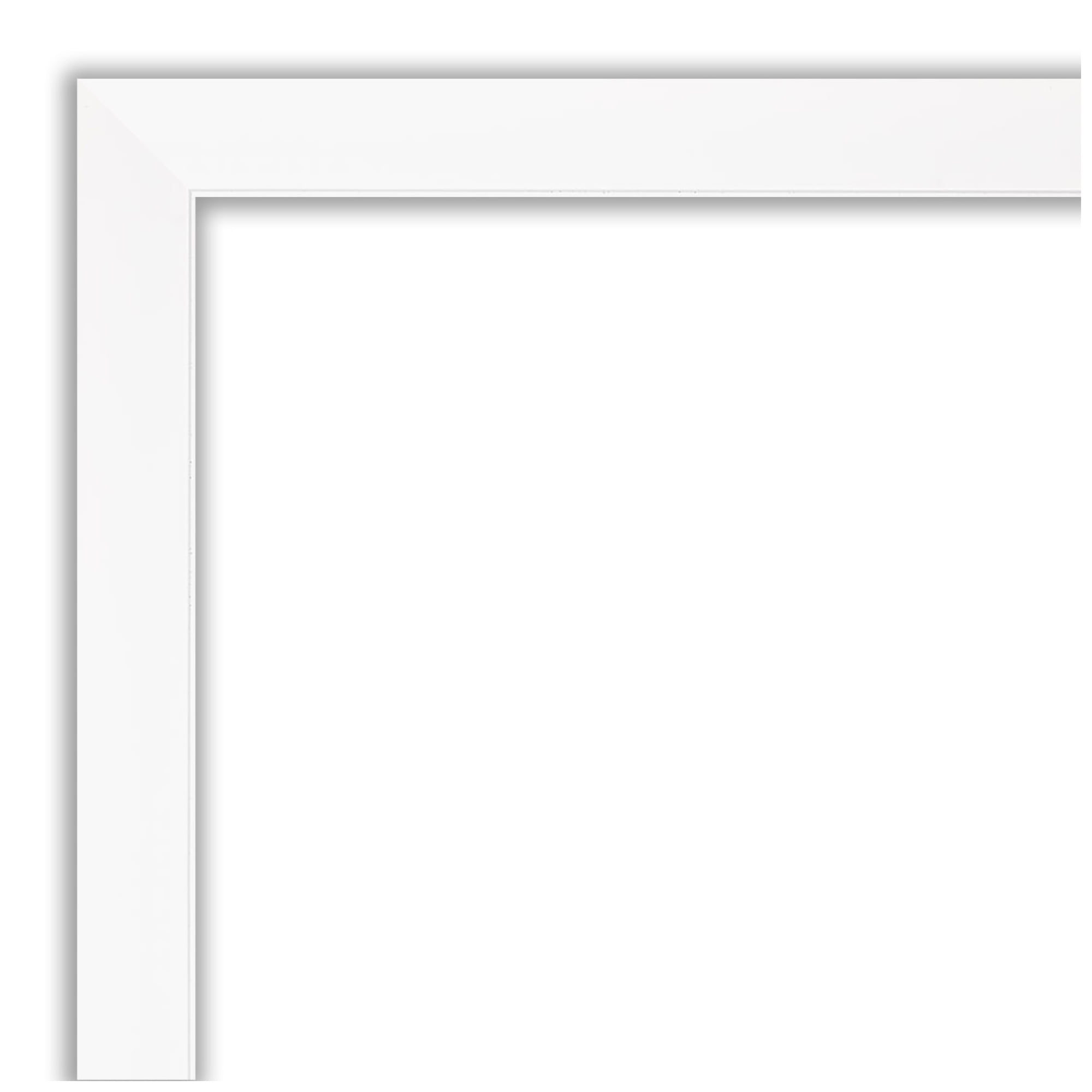 Amanti Art Natural Cork Board Framed Cabinet White Narrow Bulletin Board 21 in. x 15 in.